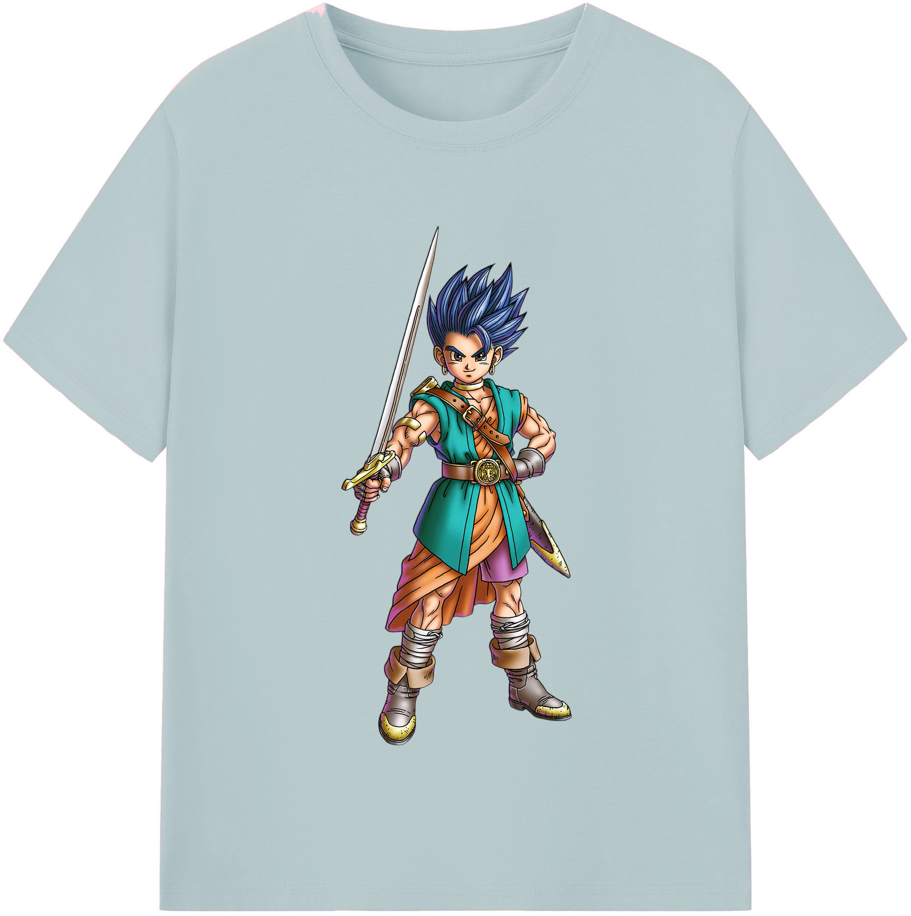 （画像用） ドラゴンクエスト Doragon Kuesuto Dragon Quest 綿100％半袖Tシャツ（フロントプリント）